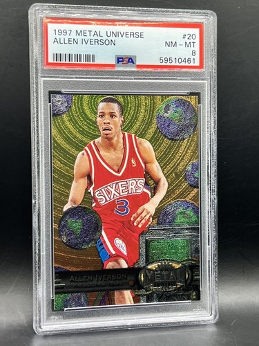 1997-98 SkyBox Metal Universe Allen Iverson PSA 8 NMMT