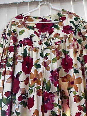 Lori By Am New Casuals 3X Multi Floral Lounger With Deep Pocket & Long Sleeves
