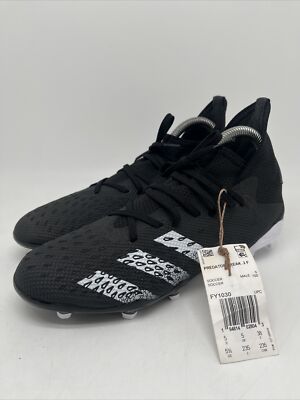 Adidas Predator Freak.3 Firm Male Youth Soccer Cleats Black FY1030 Size 5.5