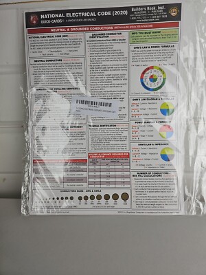 NEC NATIONAL ELECTRICAL CODE 2020 Quick-Card Reference