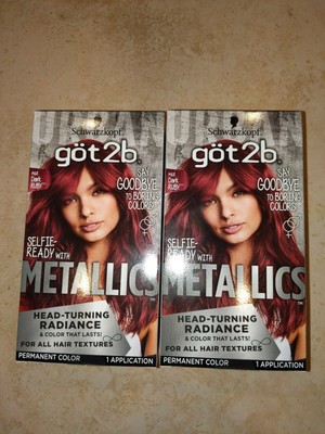 Lot Of 2 Got 2b Metallics M68 Dark Ruby