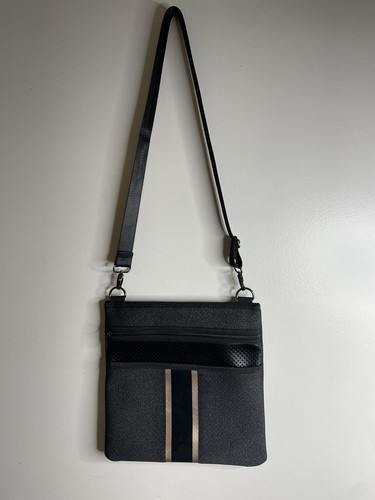 Haute Shore PEYTON CROSSBODY Neoprene Black Gold eBay