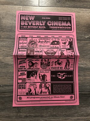 NEW BEVERLY CINEMA July 2024 Calendar/Poster (Quentin Tarantino s Theater)