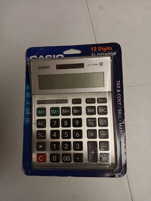 Casio DM-1200BM Desktop Calculator, 12-Digit Extra Large Display, Gray
