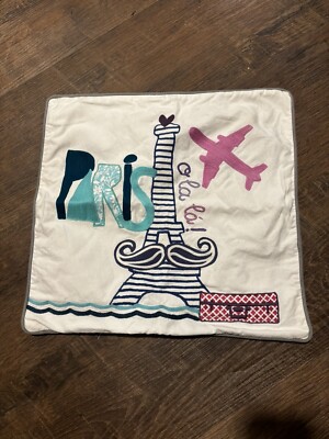 Pottery Barn Teen Paris O La La Destination Embroidered Pillow Cover