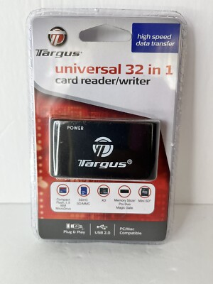 Targus TGR-CRD25 Universal 32 in 1 High Speed Memory Card 2.0 Reader/ Writer