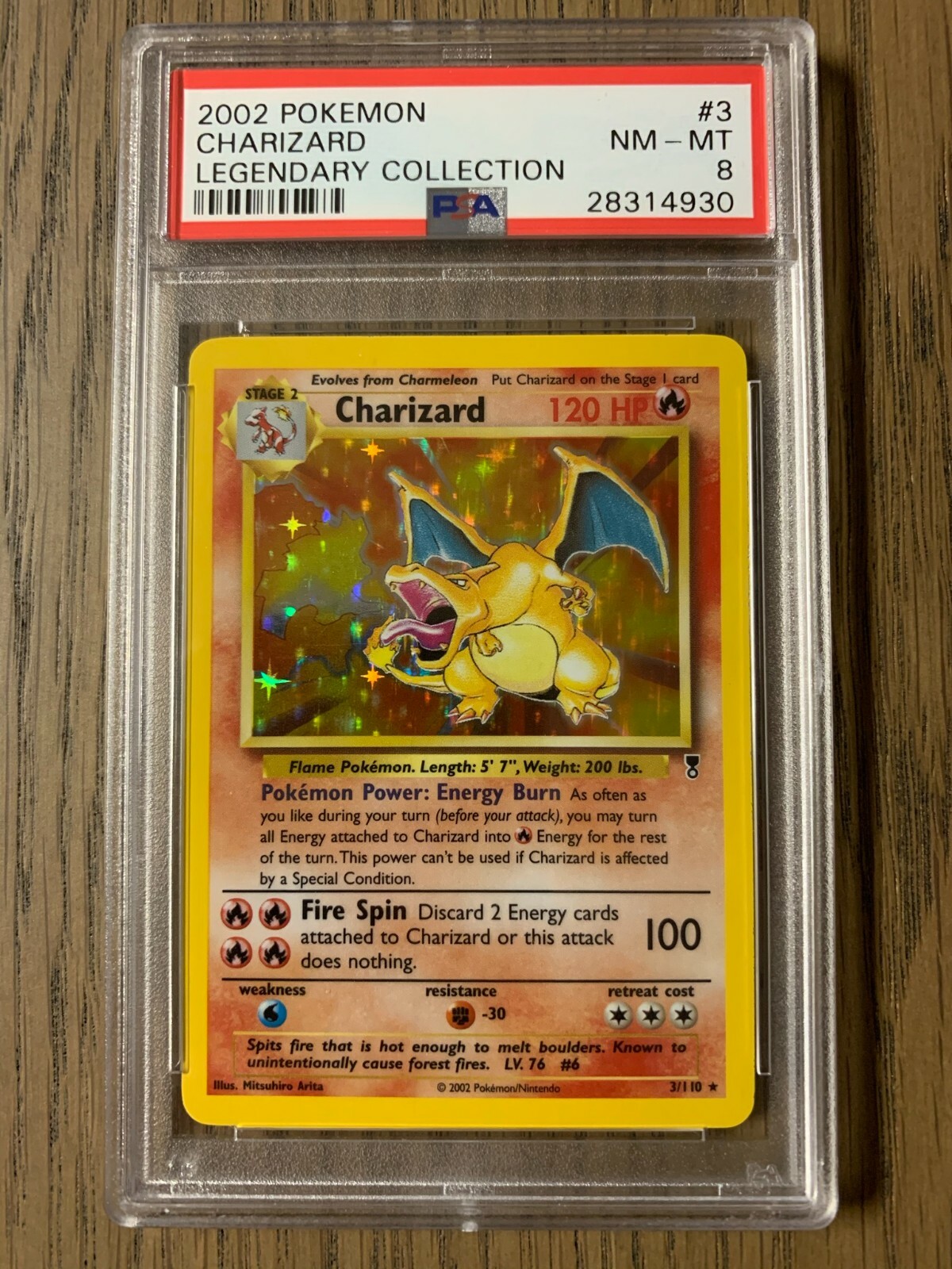 PSA 旧裏 リザードン CHARIZARD HOLO PSA 8 - Pokemon CHARIZARD - Legendary Collection Holo Foil