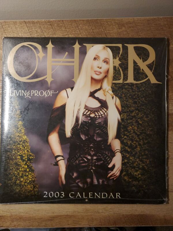 NEW & SEALED CHER Living Proof OFFICIAL 2003 CALENDAR With Lots Of Great Photos