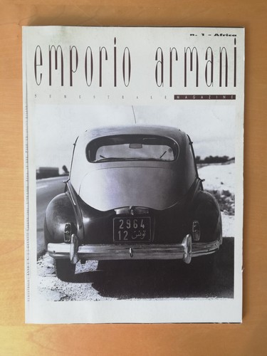サイン入り Emporio Armani Magazine N.1 Africa Emporio Armani magazine No 1 The Way We Are 40 Years | eBay