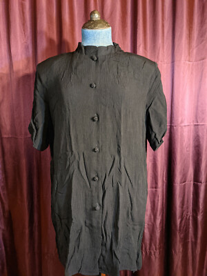 *Sag Harbor Black Shirt Womens Sz L NWT Closet233*
