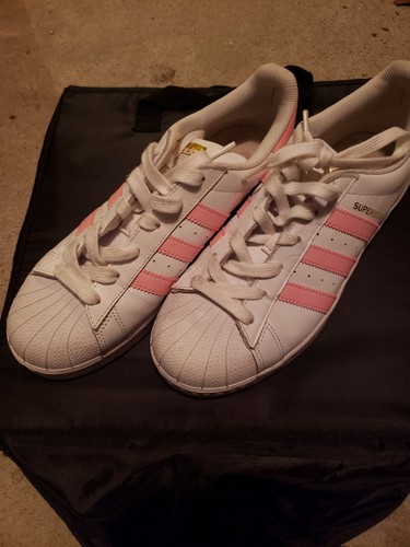 adidas superstar women White Pink Sneakers 8 | eBay