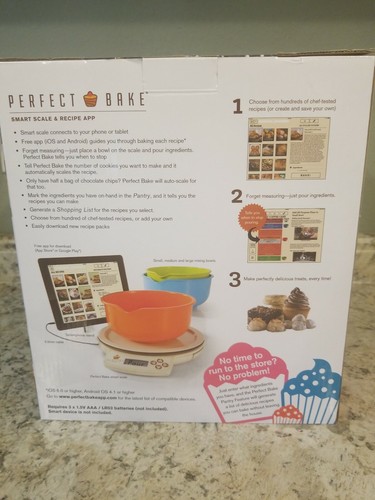 NEW Smart Scale Perfect Bake Recipe App Cook Tool White