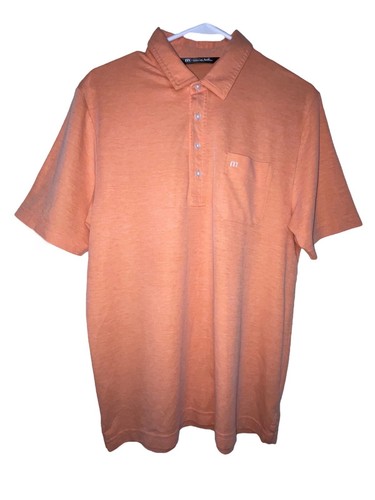 Polo Shirt Men's Size Medium Orange Preppy Outdoor Activewear