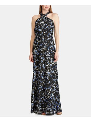 

RALPH LAUREN Женское черное длинное вечернее платье без рукавов, Черный