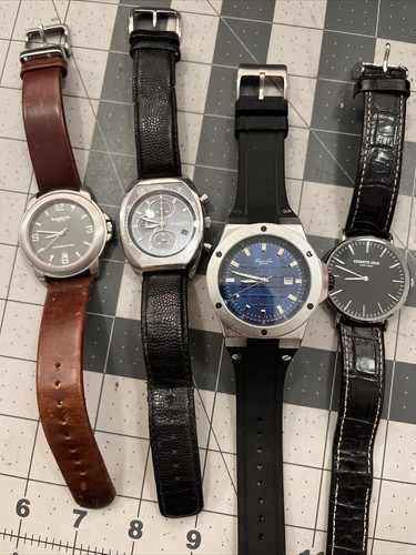 4 Kenneth Cole Men's Watches Chronograph Blue Textured