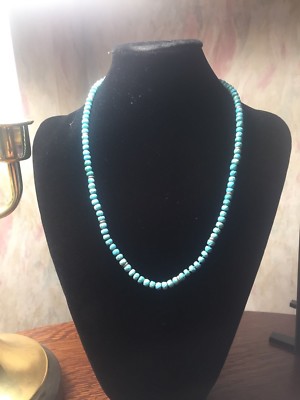 Sleeping Beauty Mine Matched Faceted Turquoise Necklace 20-3/4'' Magnetic Clasp