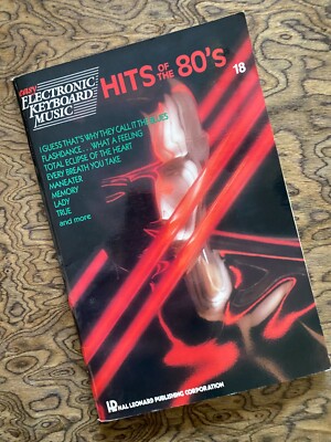 Hits of the 80s Easy Electronic Keyboard Music Book Paperback Excellent