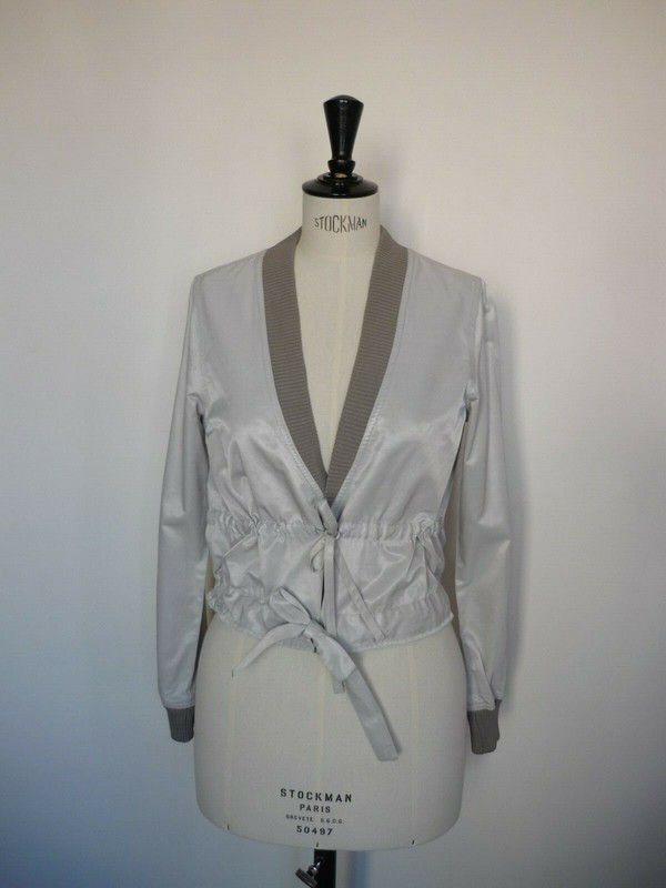 Rodika Zanian - Petit Blouson/Veste Gris Taupe, Tbe - 38