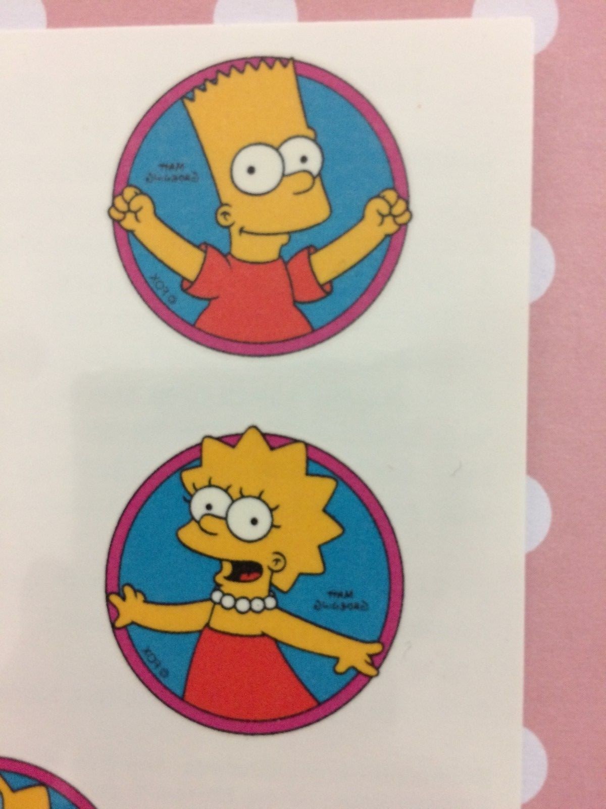 (1) Lot of 29 The Simpsons Temporary Tattoos Lasts up to 7 Days FREE SHIP