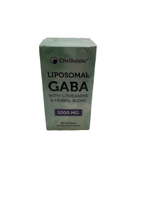 ChriBubble Liposomal GABA With L-Theanine Dietary Supplement - 60 Softgels 