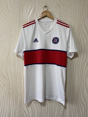 トップス adidas fire pattern soccer jersey L CHICAGO FIRE 2019 2020 AWAY FOOTBALL SHIRT SOCCER JERSEY