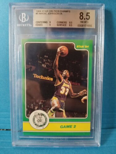 1983 Star MAGIC JOHNSON 1st yr ROOKIE CARD IA Lakers HOF BGS 8.5!! Documentary. rookie card picture