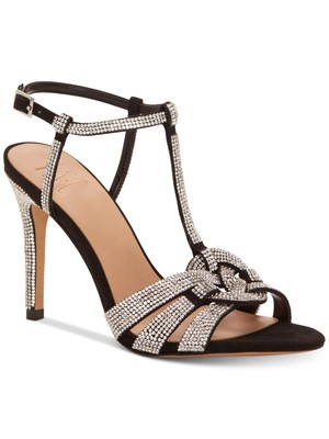 

INC Женские черные босоножки на шпильке Rowyn со стразами и миндалем, размер 6,5 м, Черный, ROWYN