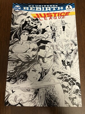 JUSTICE LEAGUE # 1 TYLER KIRKHAM EXCLUSIVE SKETCH VARIANT BATMAN 1
