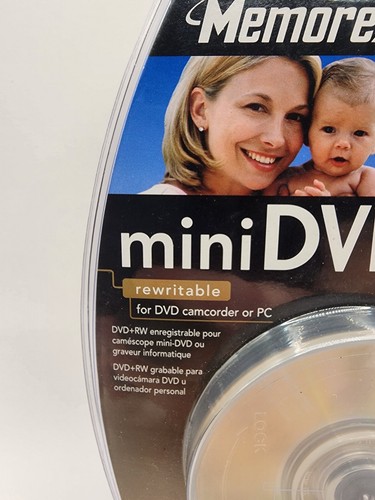 Memorex Mini DVD-RW 10 Pack NEW SEALED Single Sided DVD Camcorder Discs