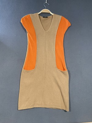 Sisley Sweater Tunic Dress XS Wool Blend Made In Italy Mod Soft Long Fall Autumn