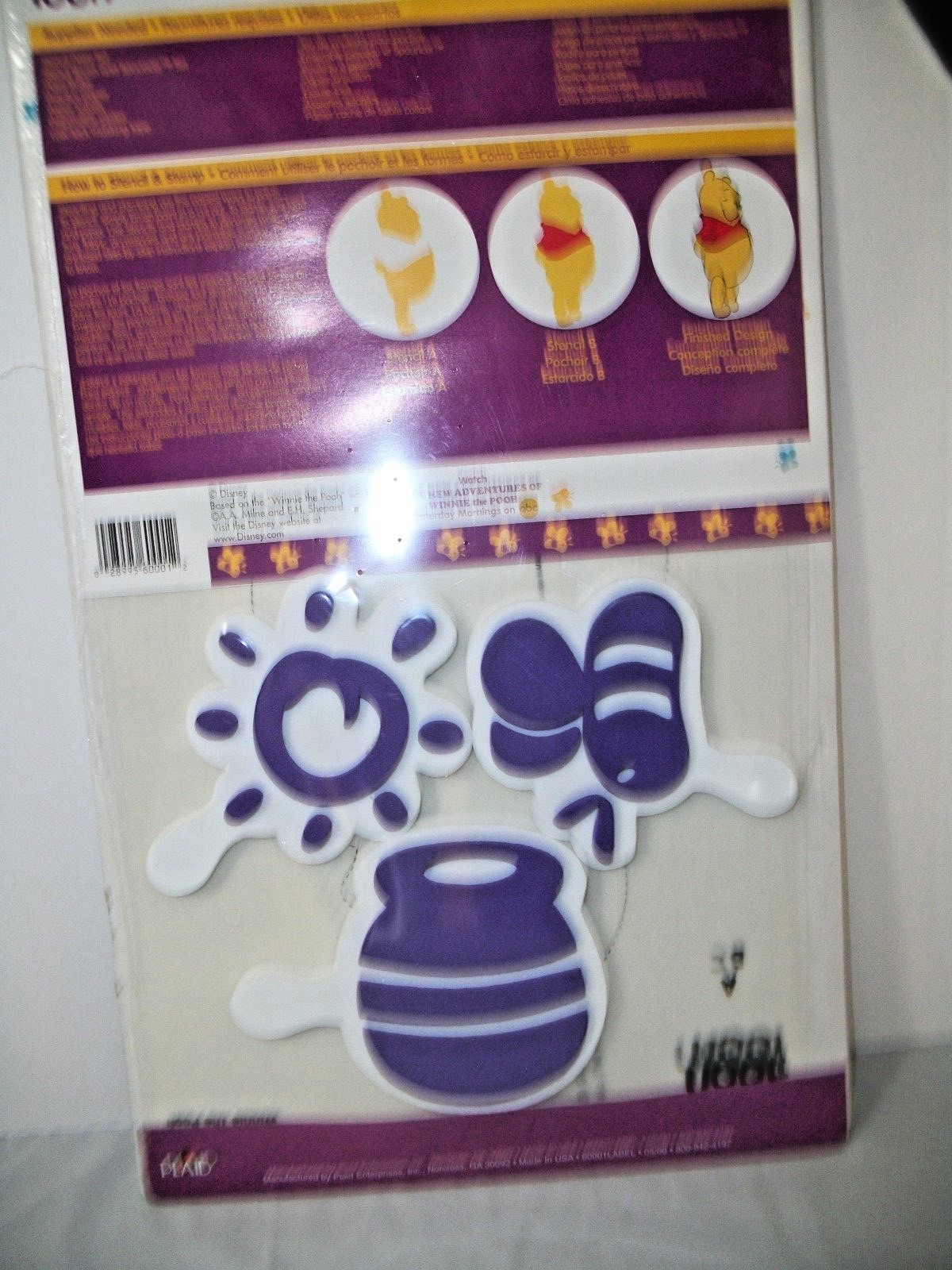 DISNEY  WINNIE THE POOH STENCIL AND STAMP SET :unopened