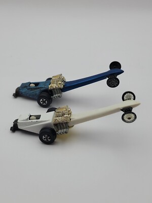 1970 Hot Wheels Mongoose & Snake Wild Wheelie Dragsters Rail VHTF Original