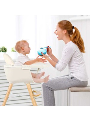 High Chair, 3-in-1 Eat & Grow Wooden High Chair/Booster Seat/Toddler Chair