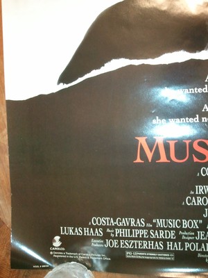 MUSIC BOX Movie Poster 1989 Orig Rolled One Sheet 1SH Jessica Lange 27x40