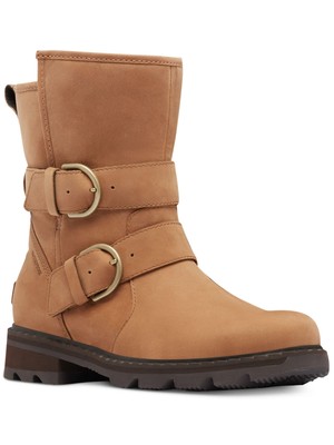 Женские кожаные ботильоны SOREL Womens Brown Pull Tab 1 на платформе и блочном каблуке Lennox 5
