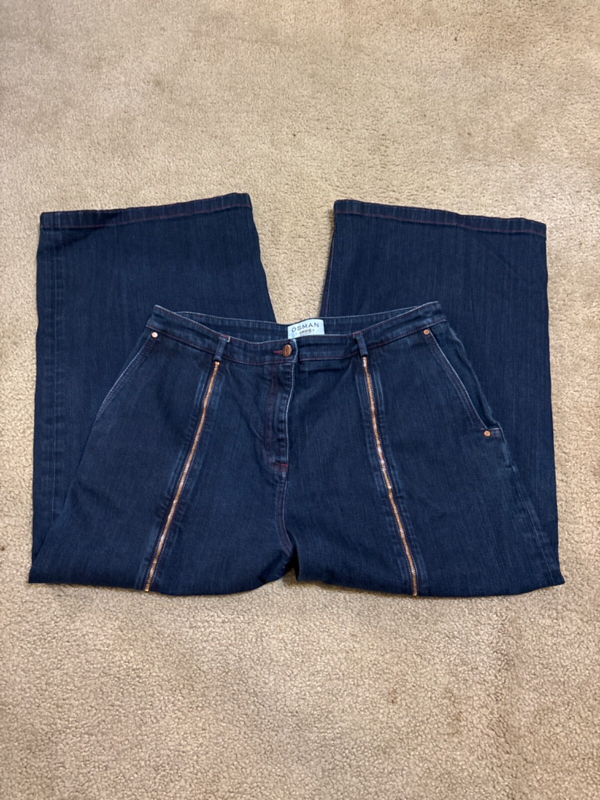 【Anyone more】Kancho Cut Denim Washing Wide Pants Anyone more】Kanti Wide Cut Washing Denim Pants Vintage