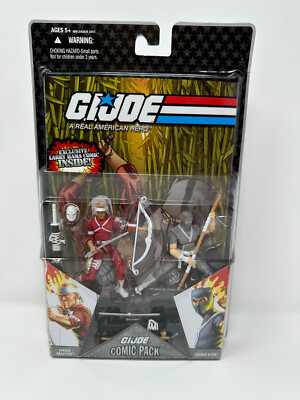 G.I. Joe 25th Anniversary Comic 2-Packs Snake Eyes & Hard Master 2008 Hasbro MOC