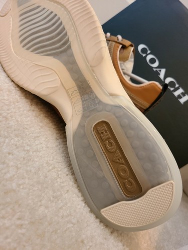 Pre-owned Coach $285  Men's Low Top Sneaker Signature Canvas 10 D Limited Edition In Multicolor