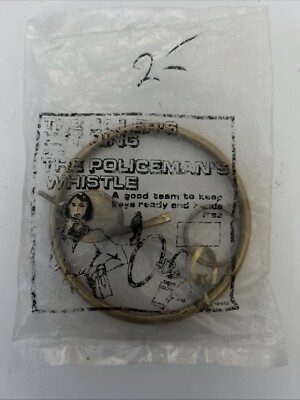 Vintage The Jailers Key Ring & The Policeman's Whistle NOS