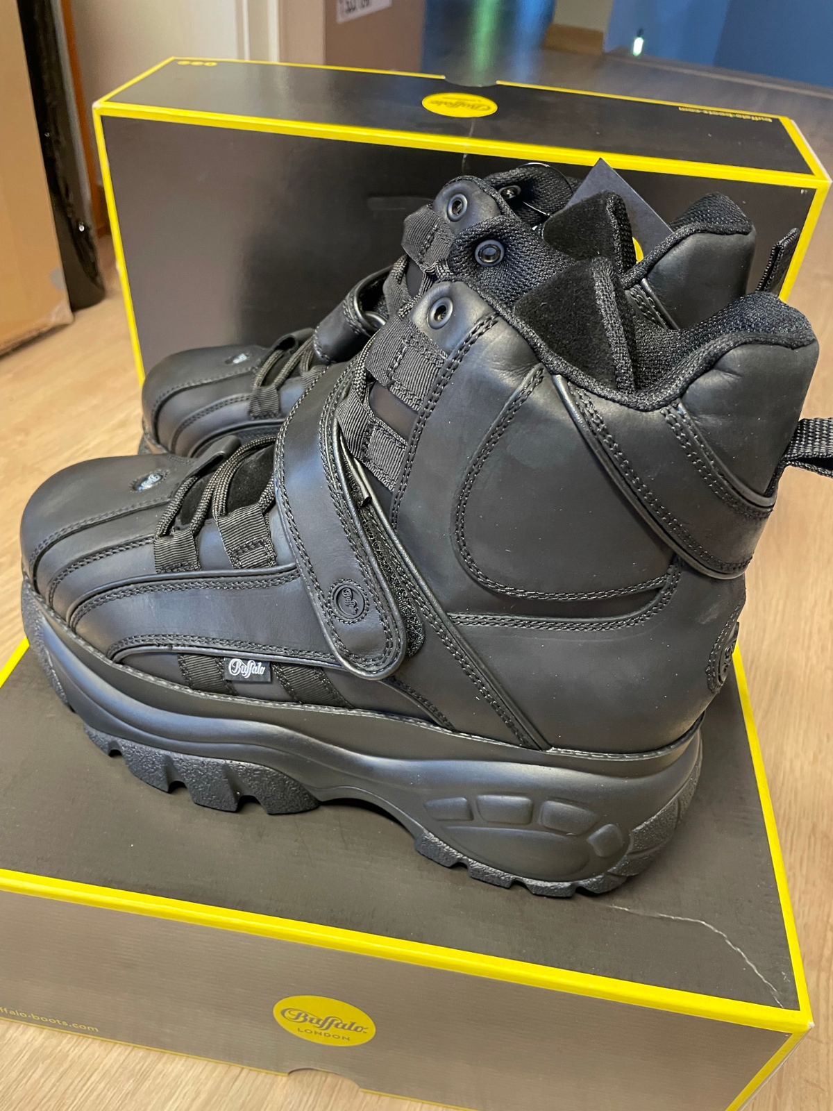 BUFFALO BUFFALO LONDON 1348-14 2.0 SCHWARZ BLACK FÜR HERREN - NEU - GRÖSSEN BIS 46