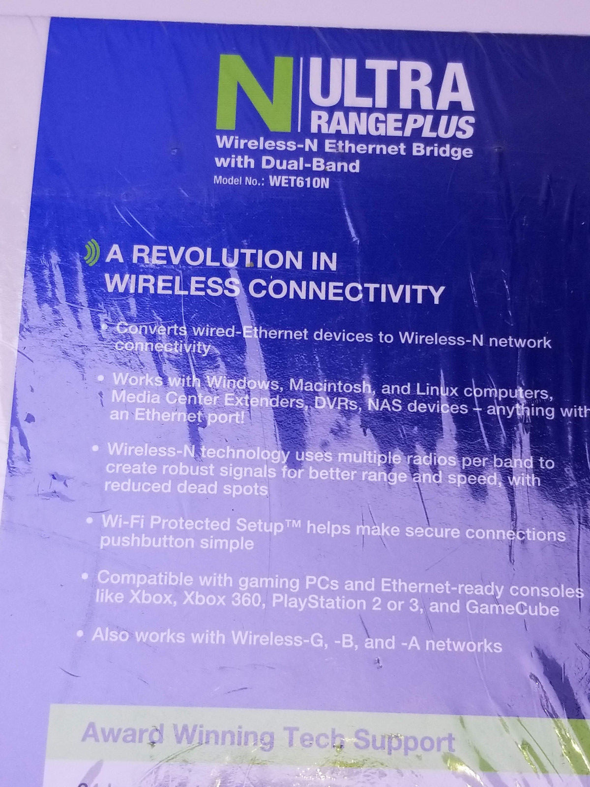 Linksys Wireless-N Ethernet Bridge Dual Band Wireless N Gaming Router WET610N