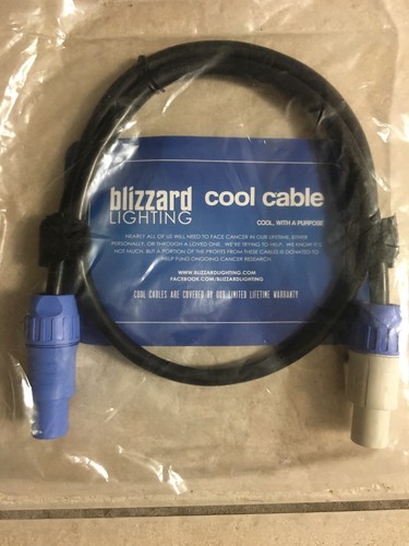 Blizzard Powercon-Inter-1403  / 3'  Powercon Blue Male to Powercon White Male