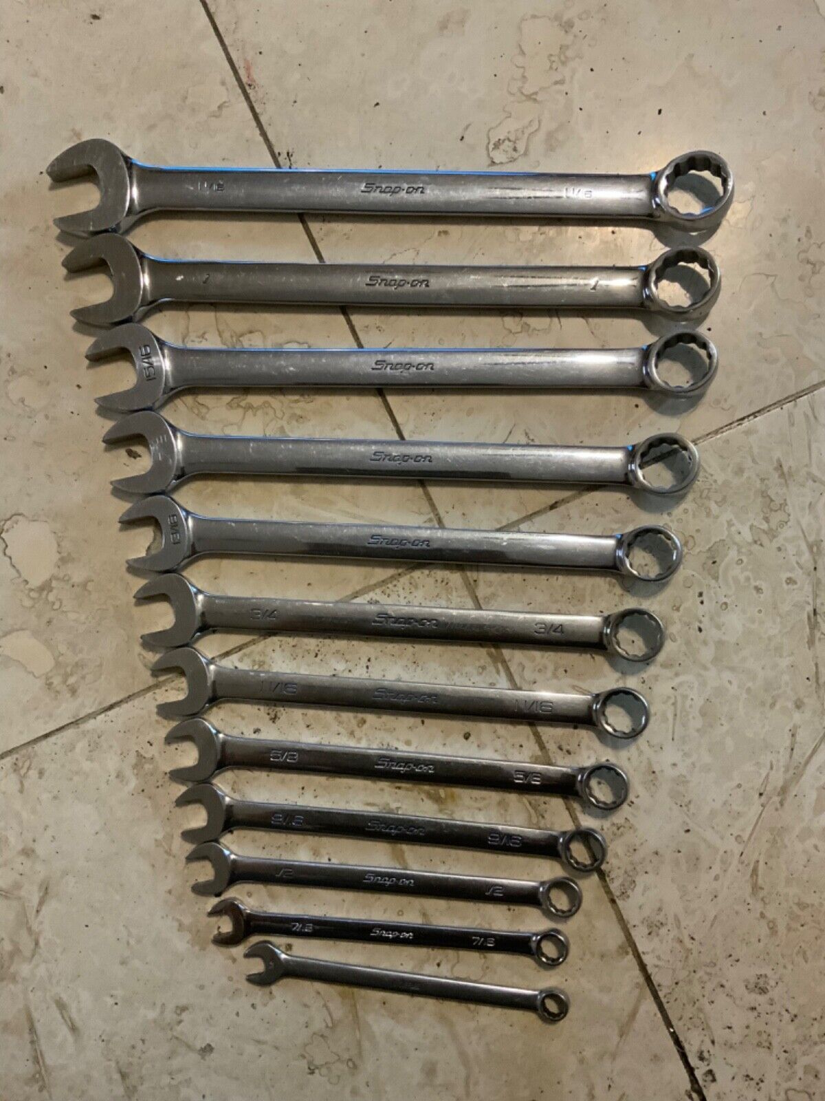 Snap On 12 Piece Standard Wrench Set 3/8” - 1 1/16” OEX711B Snap On 12 Piece Standard Wrench Set 3/8” - 1 1/16” OEX711B