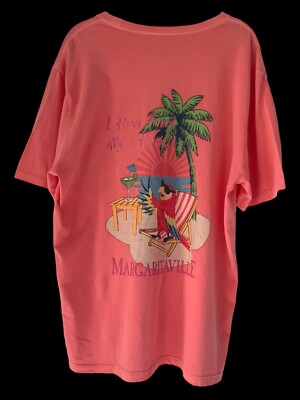 Margaritaville I Have Found Me A Home Men s Peach Tshirt Size L New W/tags