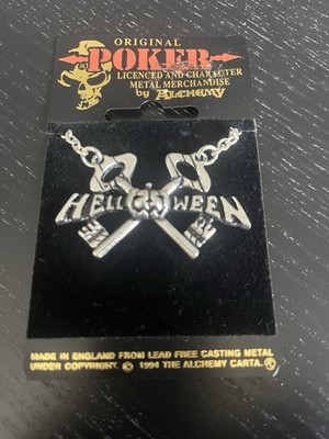 Collier vintage collector original Poker Rox Alchemy  Helloween
