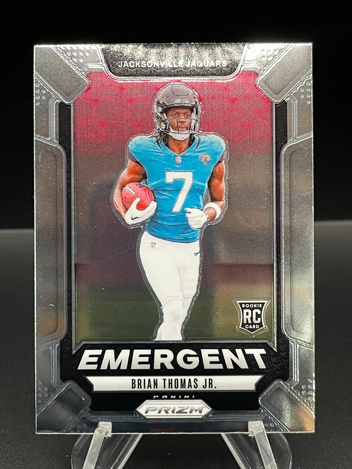 2024 Prizm Football - Brian Thomas Jr Rookie RC - EMERGENT #12 JAGUARS MINT