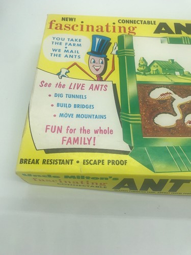 New VINTAGE 1979 UNCLE MILTON'S CONNECTABLE ANT FARM No. 15 BUG INSECT HABITAT