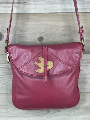 Marc Jacobs Petal To The Metal RED Leather Small Shoulder Crossbody Bag