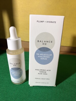 BALANCE ME Tri-Molecular Hyaluronic Serum 1.01oz/30ml Plump Hydrate NewInBox