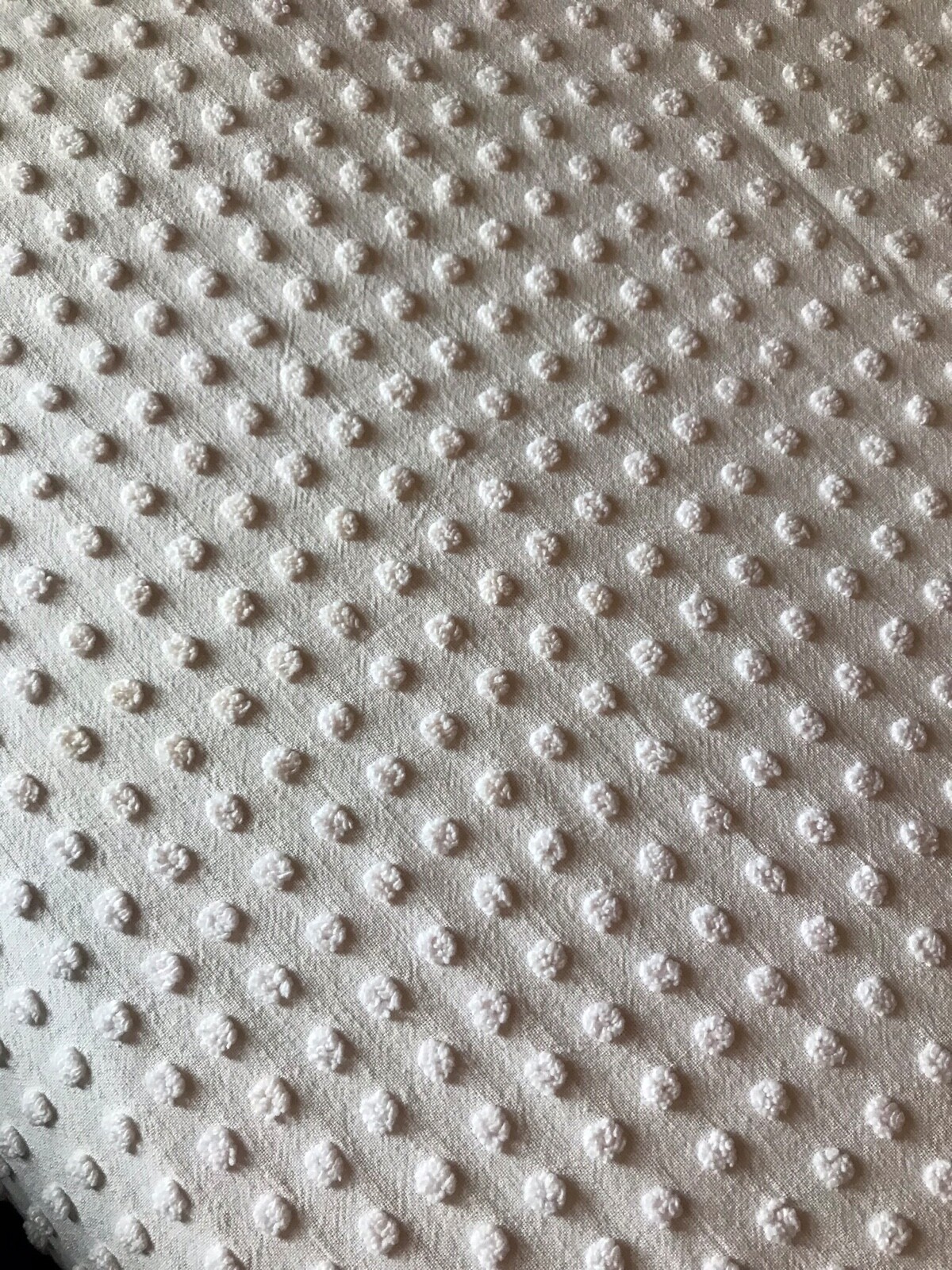 VINTAGE TAGGED MORGAN JONES PINK POPCORN CHENILLE BEDSPREAD 110 x 92